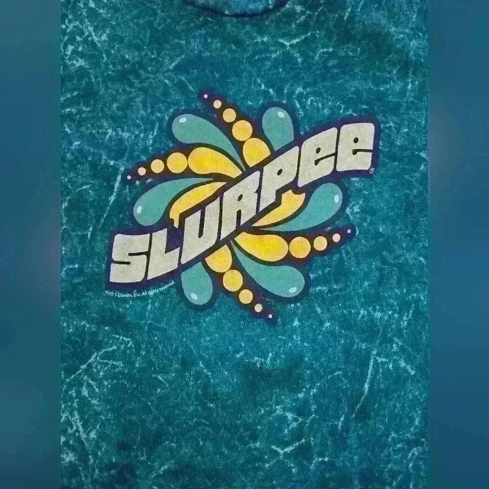 Abercrombie Kids Tie Dye Short Sleeved 7/11 Slurpee Shirt - Picture 2 of 4